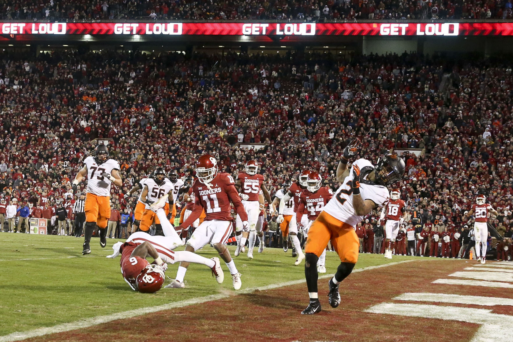 Nov. 10, 2018: No. 6 Oklahoma 48, Oklahoma State 48-47